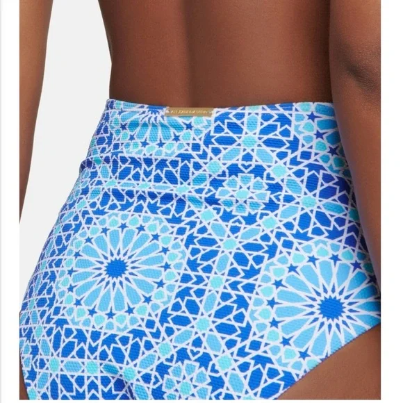 Alexandra Miro high-rise bikini Dorit Blue Print New - Picture 3 of 14